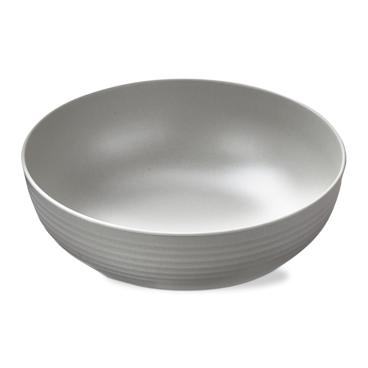 light grey Brooklyn Melamine Serving Bowl on a white background.