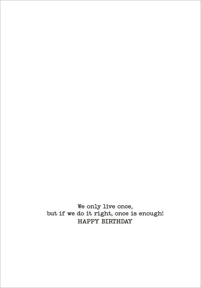 inside view of card is white with black text listed in the description