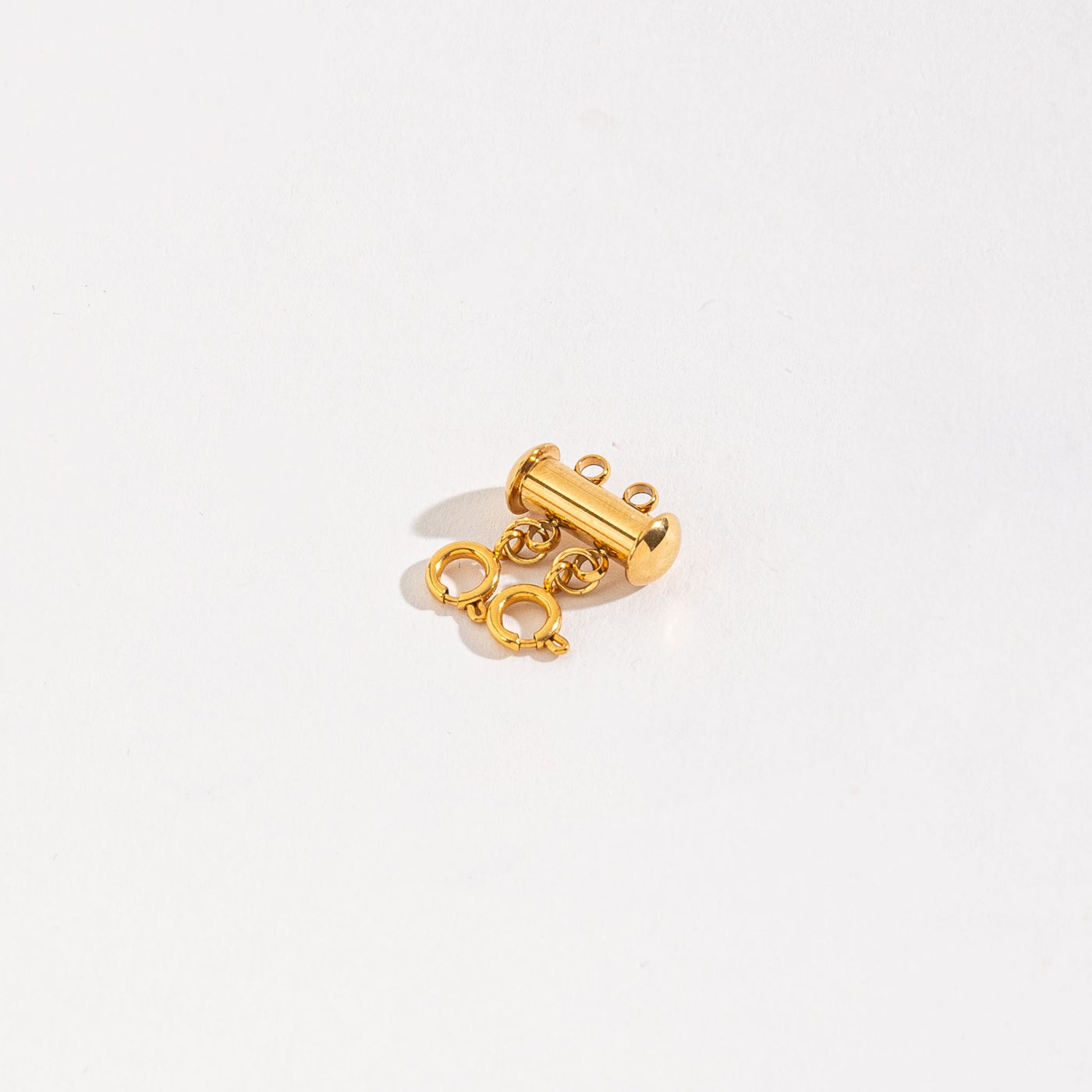 gold double magnetic layering clasp.