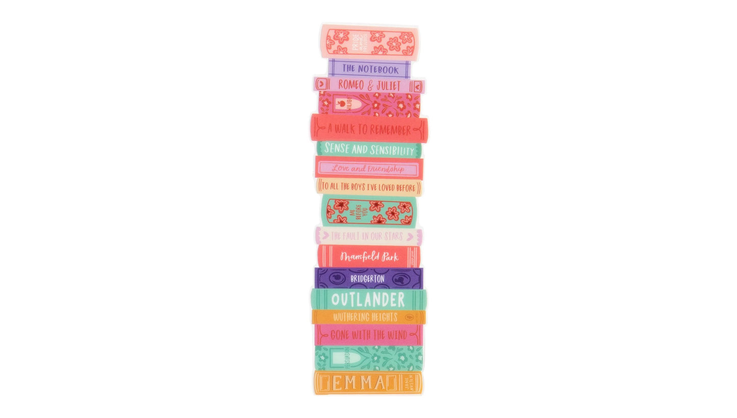 Romance Novels Bookmark shown on a white background