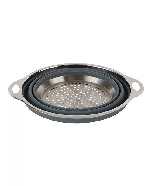 Collapsible Silicone Colander flattened