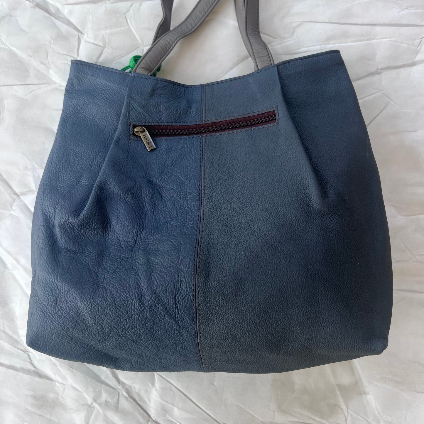 dark grey back of capri celine tote