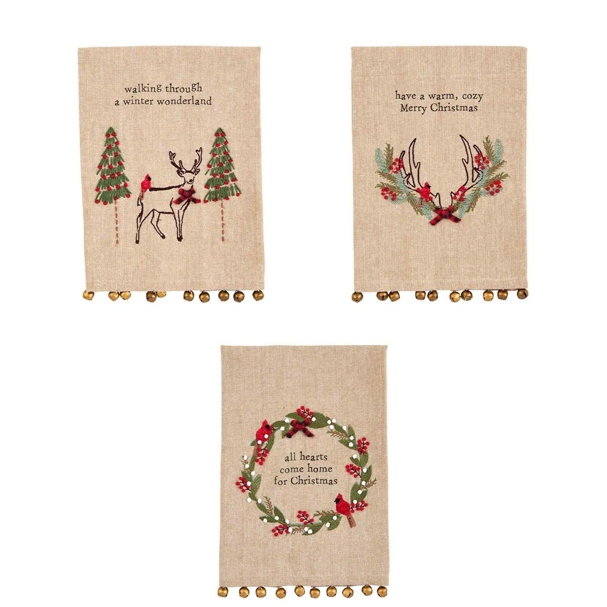 Mud Pie Christmas French Knot Towel Kitchen Store & More