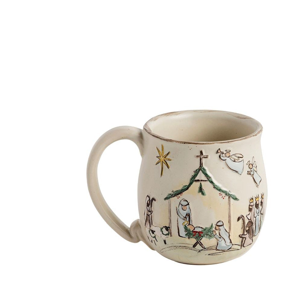mug with nativity scene printed on it