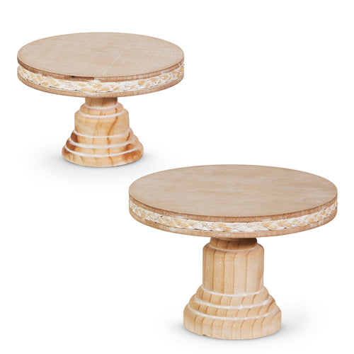 2 sizes of Natural Distressed Pedestals