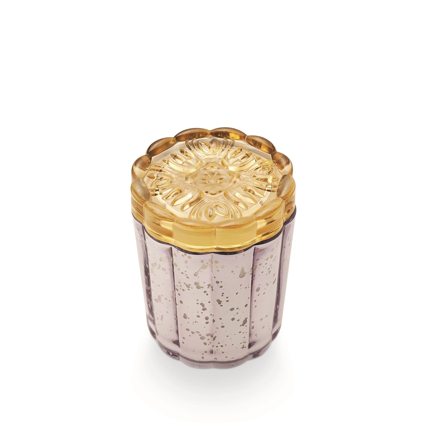 top view of Lavender La La Flourish Glass Candle