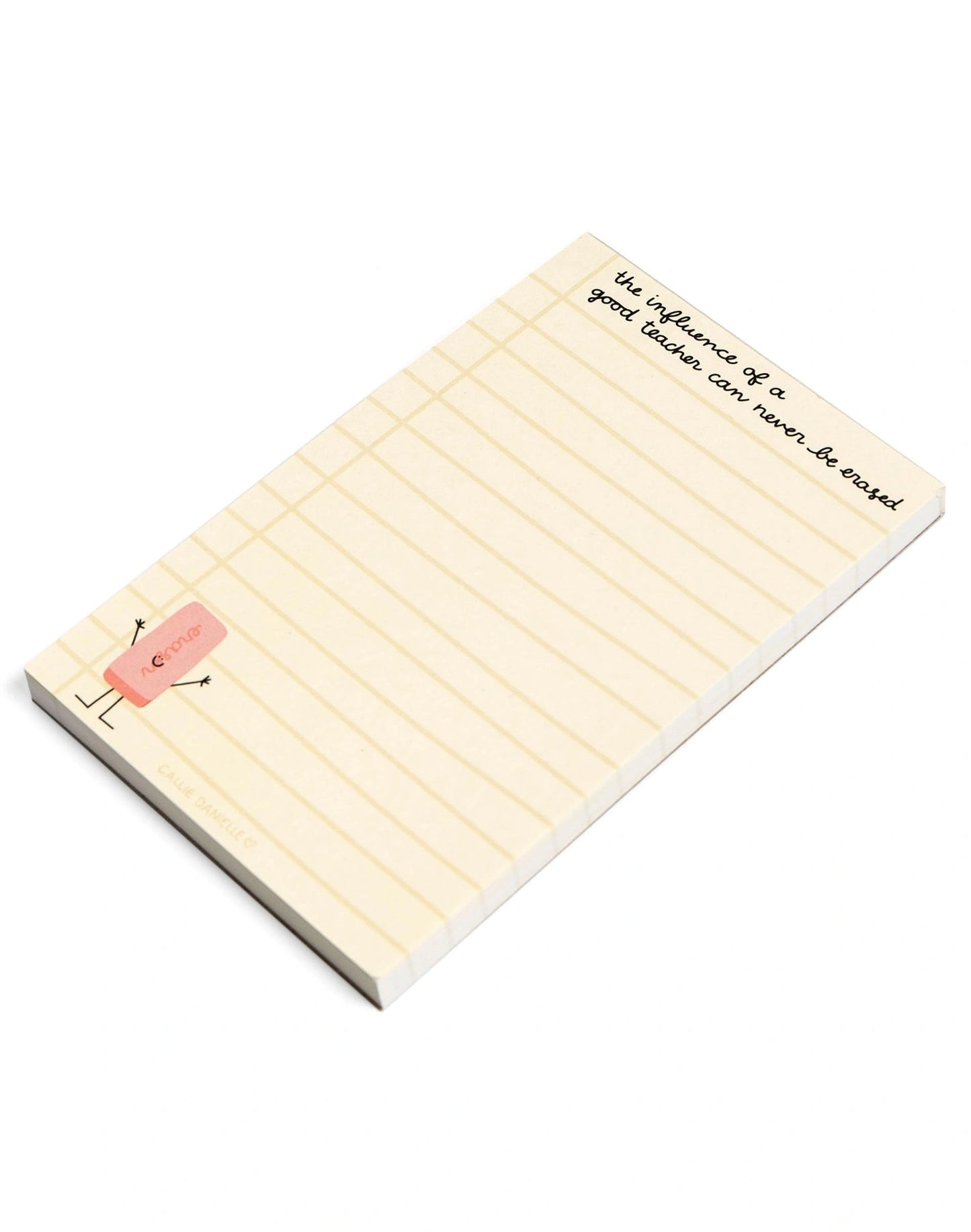 angled view of Note pad with lined pages