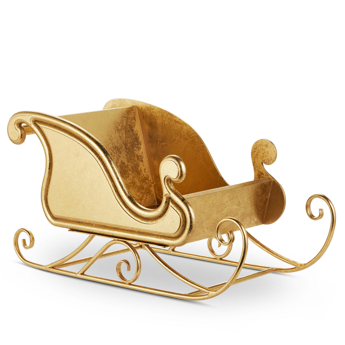 Gold Sleigh against a white background