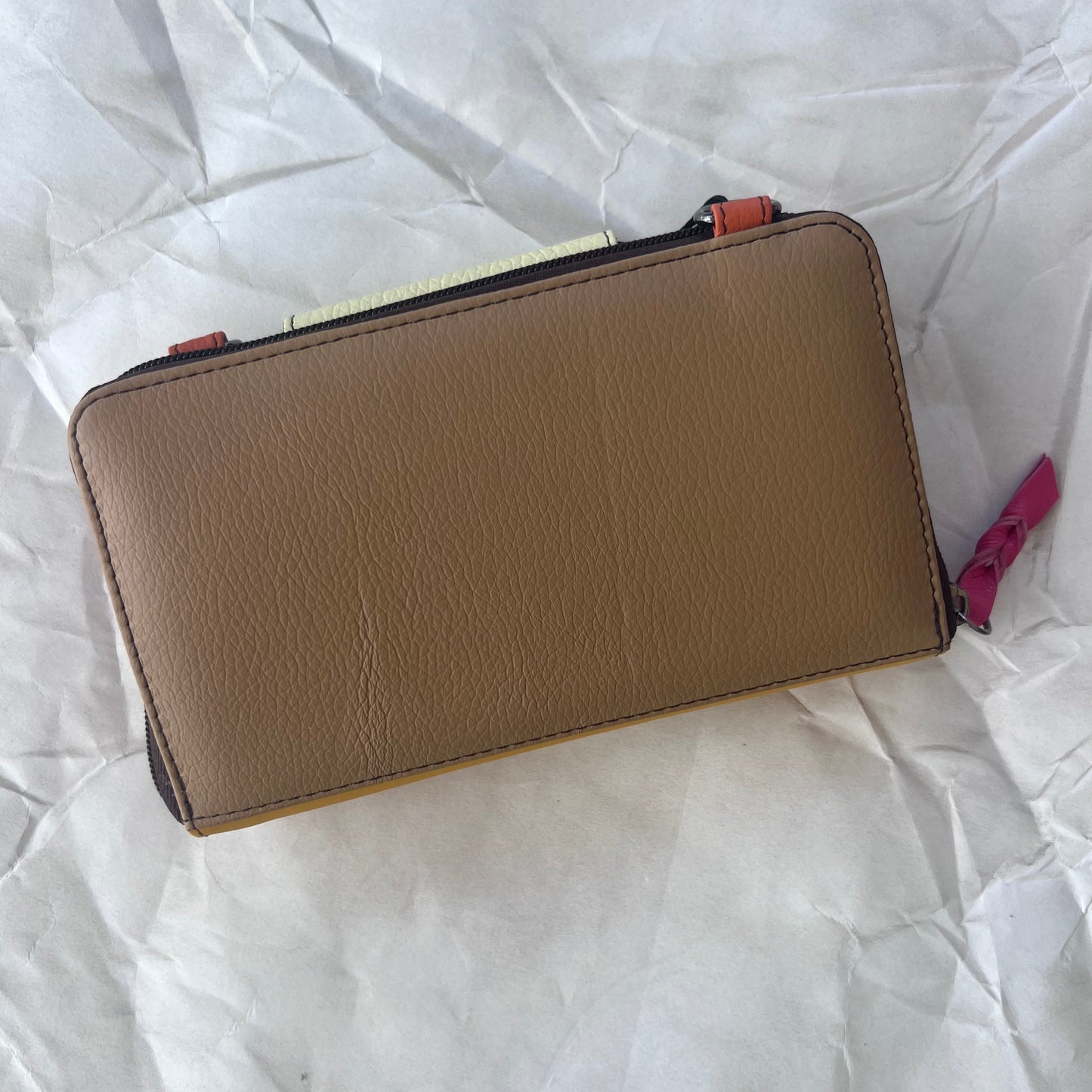 back view of yellow Beatrice Clutch