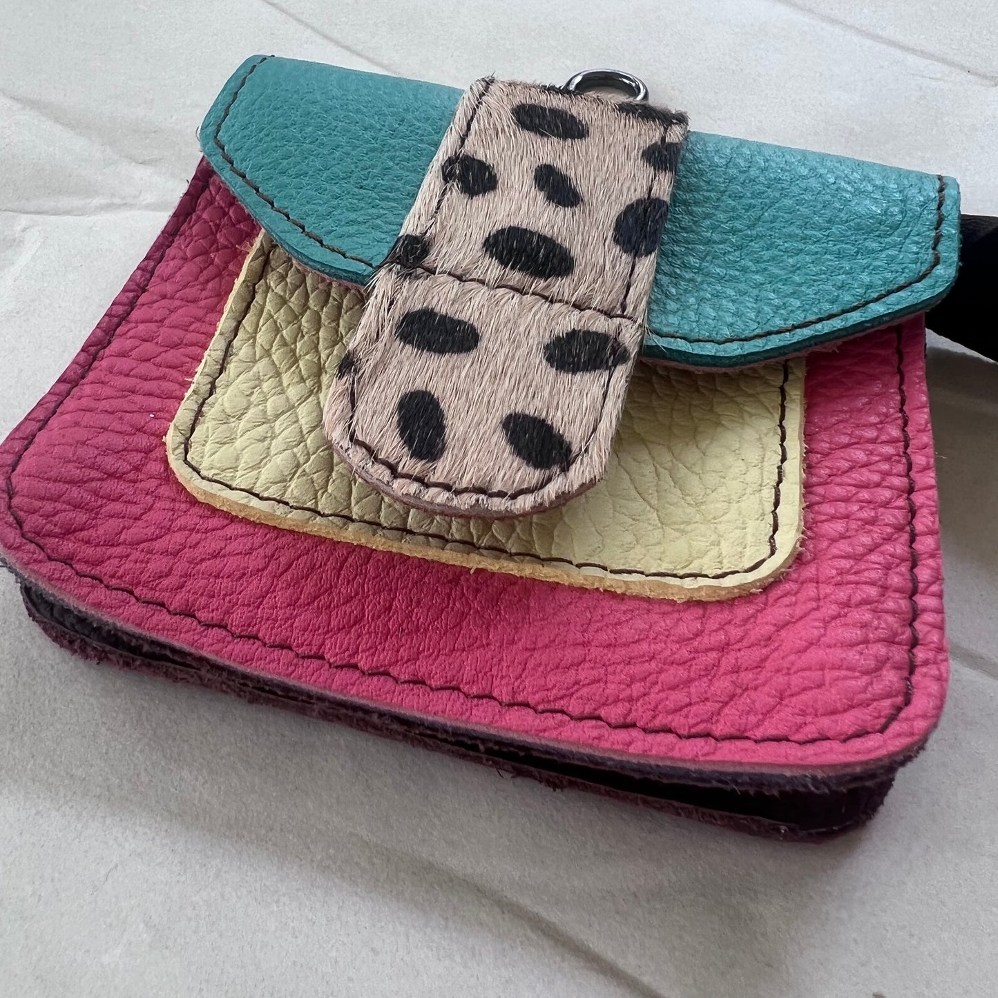 close-up of turquoise Angela Bag Charm