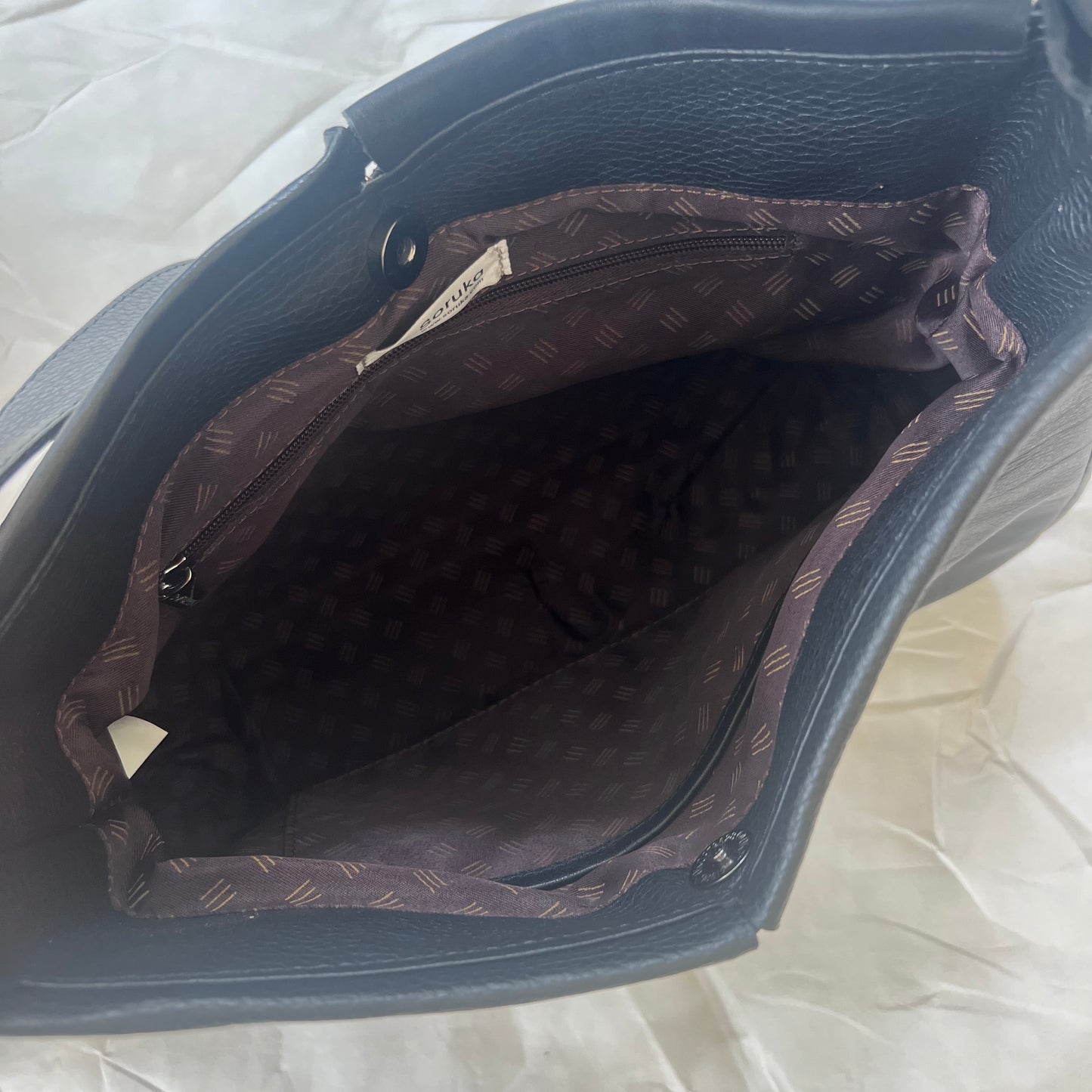 interior view of midnight Gloria Shoulder Bag