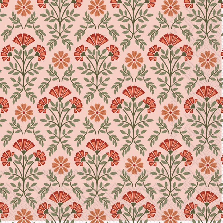 everbloom dusty rose cocktail napkin pattern