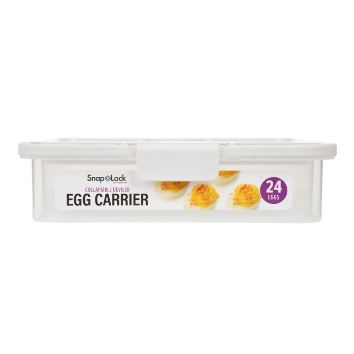 side view of Deviled Egg Carrier with card packaging