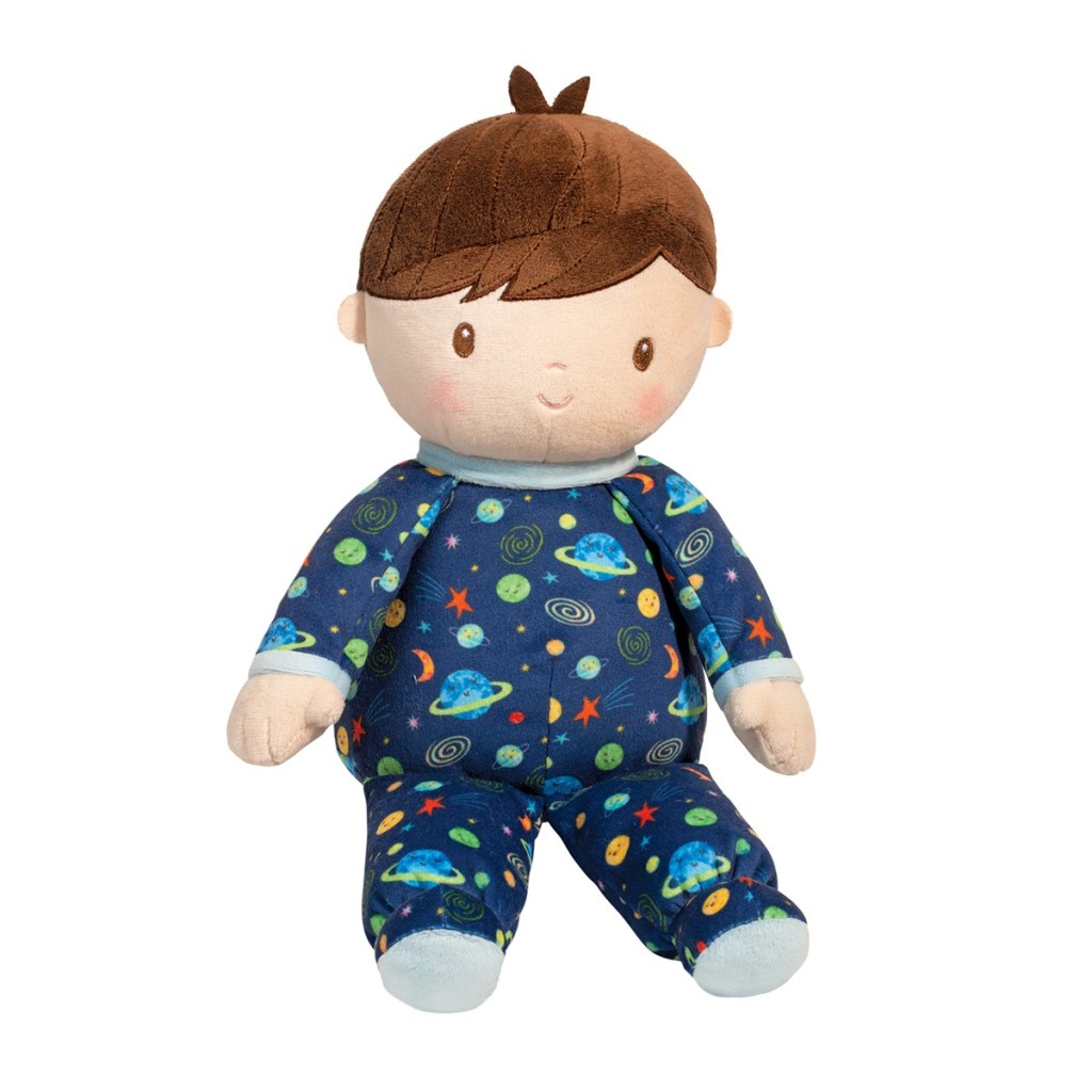 sitting gavin galaxy doll on a white background.