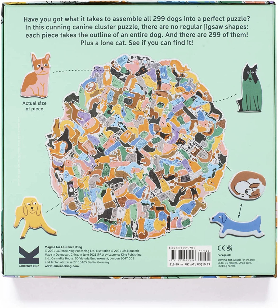 back view of box for 299 dogs and a cat puzzle