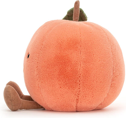 side view of Amuseable Peach Plush Toy.