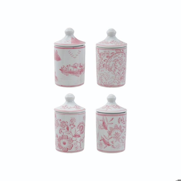 Hazel Mazel - Hand-Stamped Stoneware Spice Jar, Pink – Kitchen