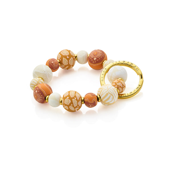 Sahara Small Bead Keychain shown on a white background