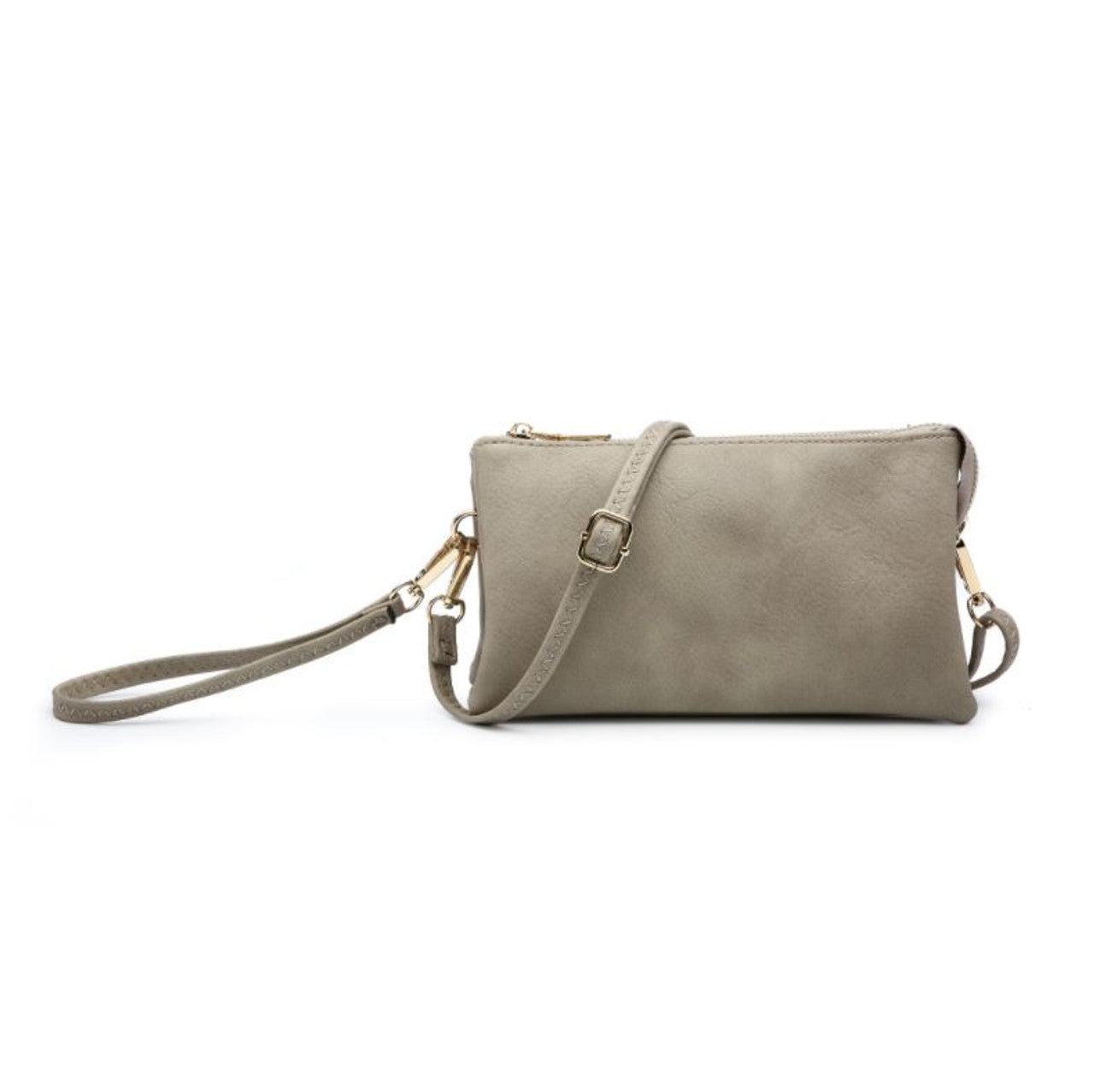 Light khaki Christine Crossbody shown on a white background.