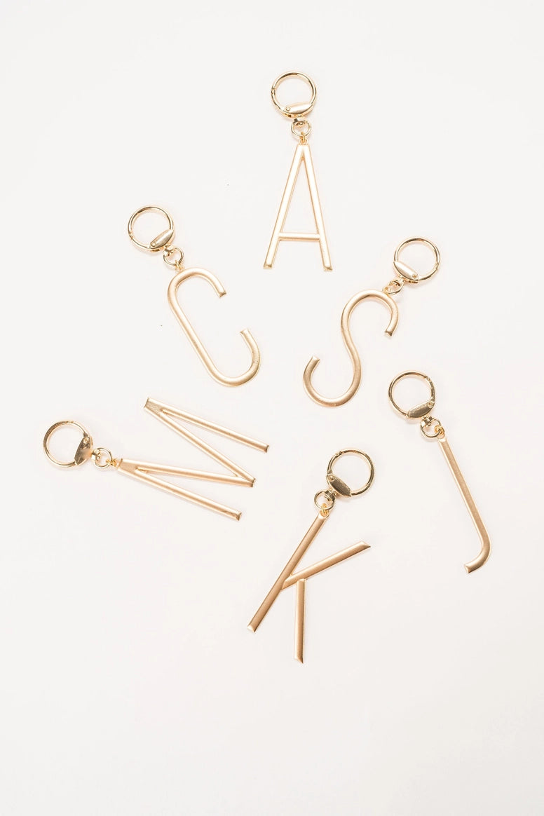 assorted letters Gold Initial Bag Charms