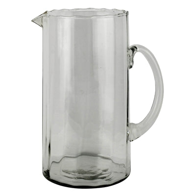 Lassen glass pitcher shown on a white background
