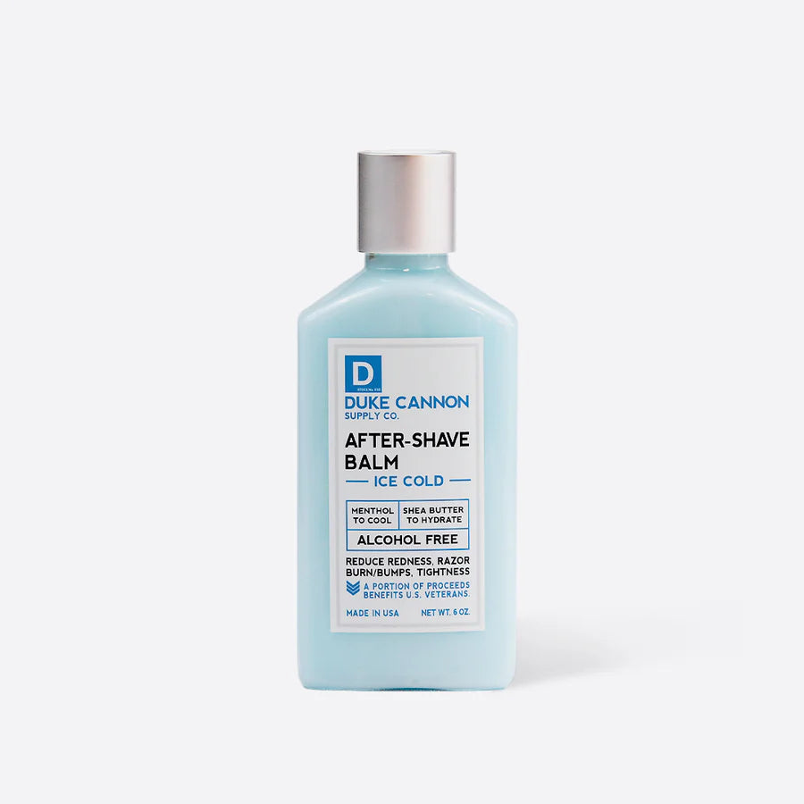 light blue bottle of Cooling After-Shave Balm