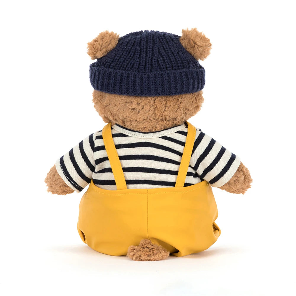back view of Bartholomew Bear Seafarer Outfit Plush Toy