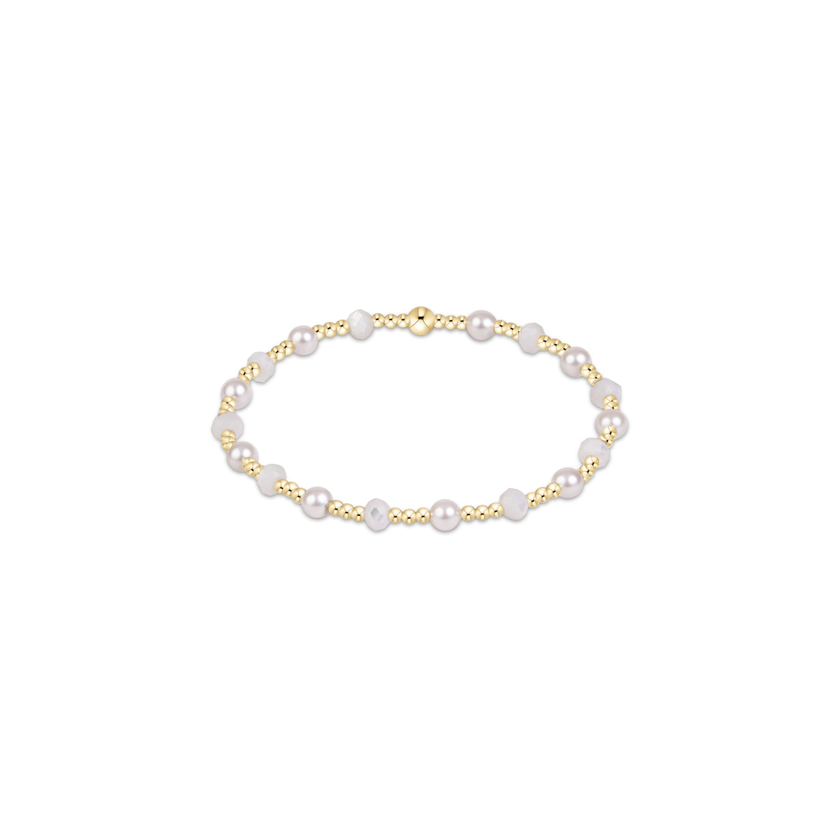 the Sincerity Gemstone & Pearl 4mm Bracelet, Mother Of Pearl