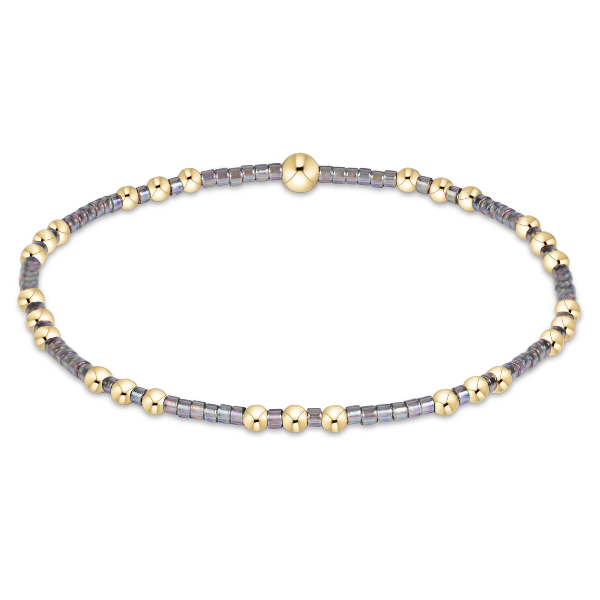 Hope Joy Pattern 2mm Bead Bracelet, Morning Mist