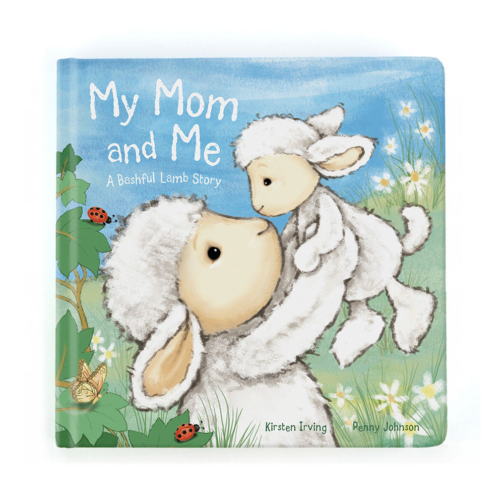 book cover with white text and cute imagery of a sheep and her lamb
