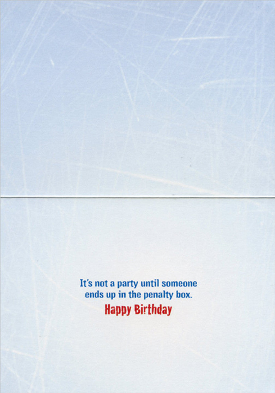 inside of card printed with text