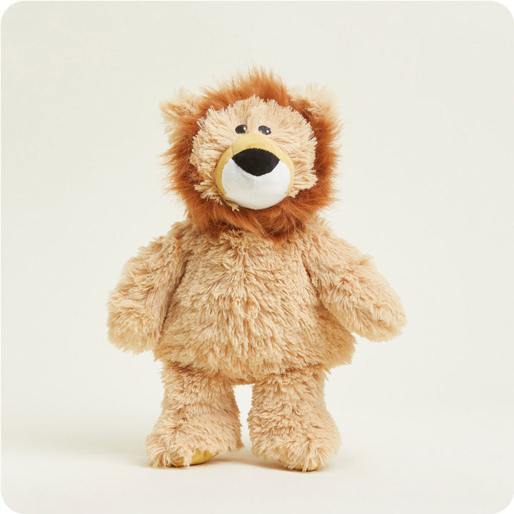 standing view of lion plush toy