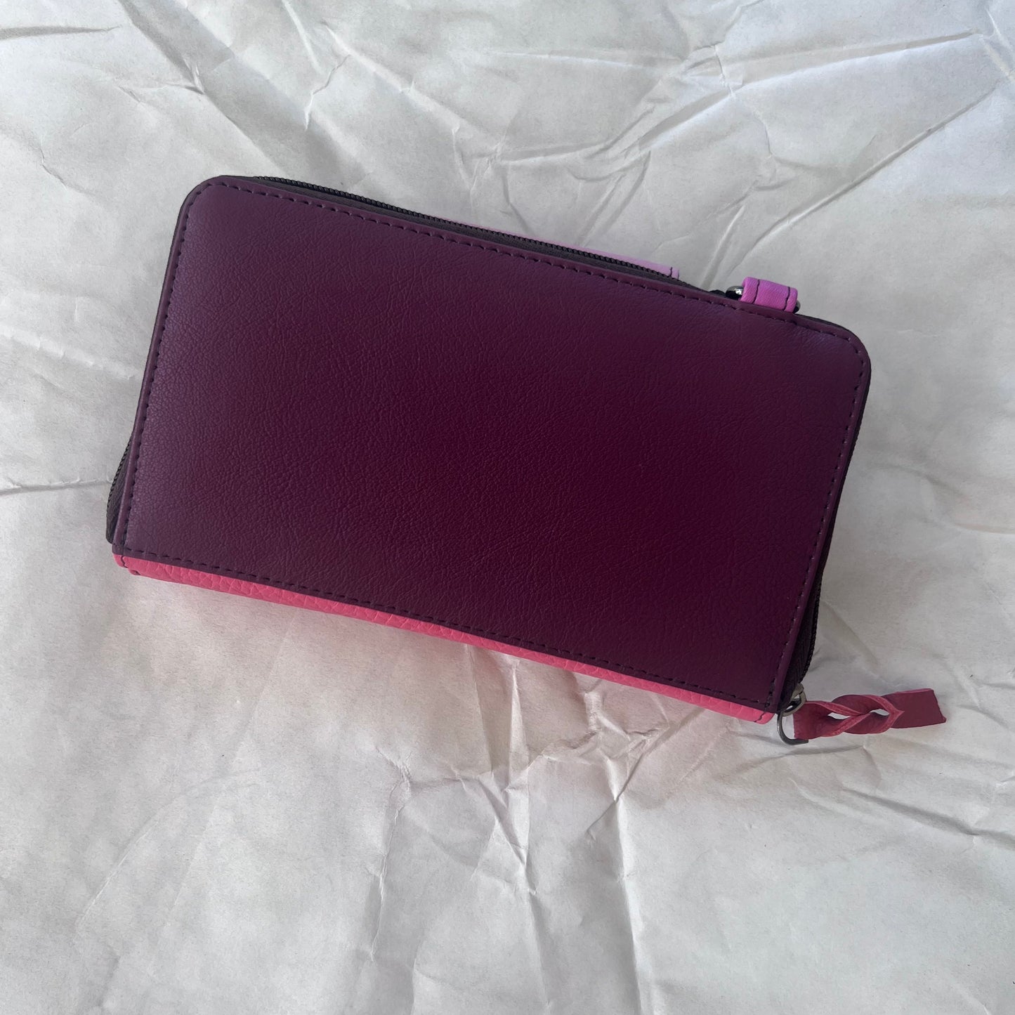 back view of pink Beatrice Clutch