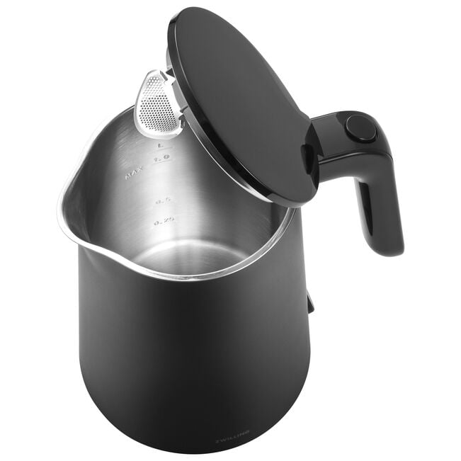 view of inside kettle shows measurements on a white background