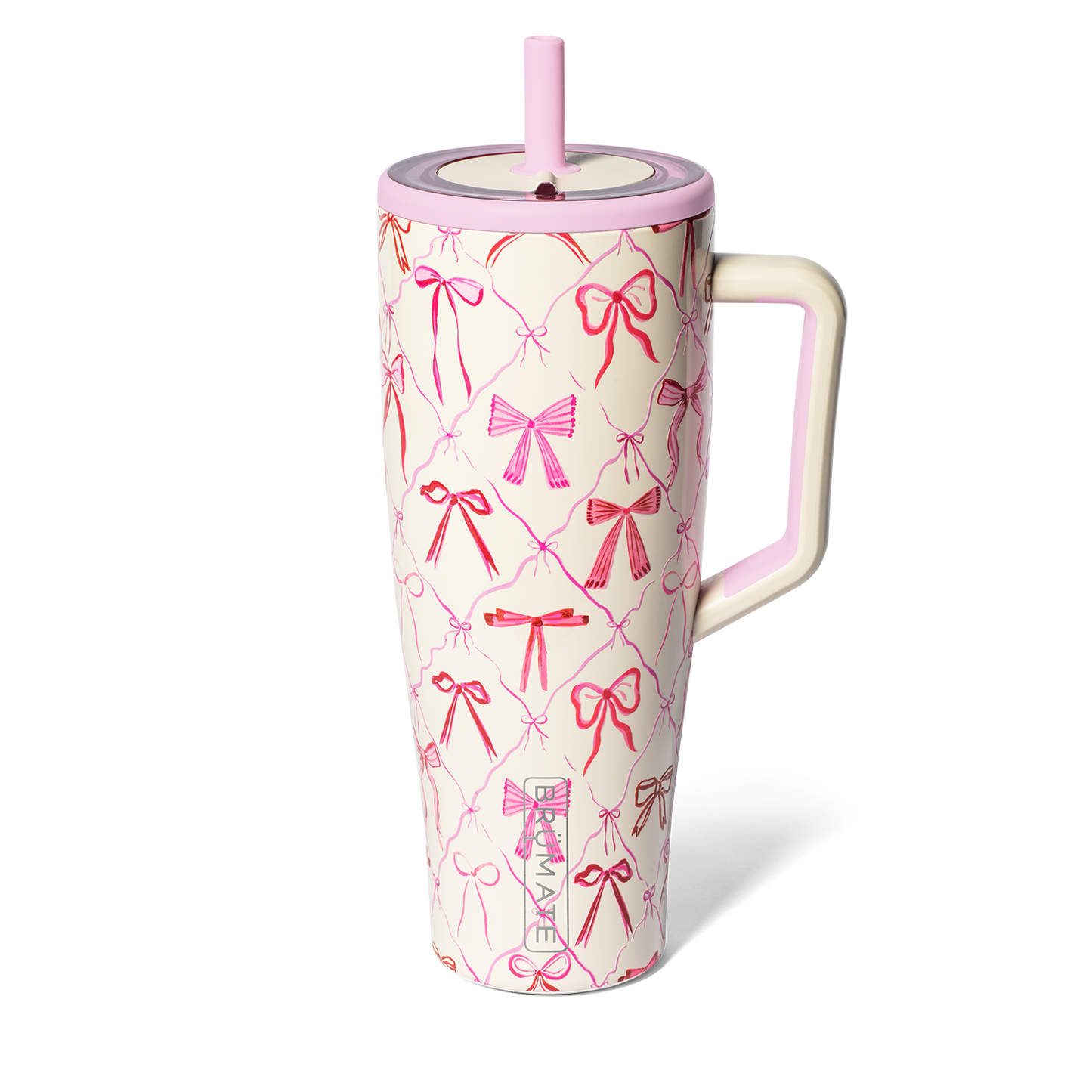Brumate 40 oz era tumbler with varying pink bows