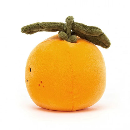 side view of Fabulous Fruit Orange Plush Toy.