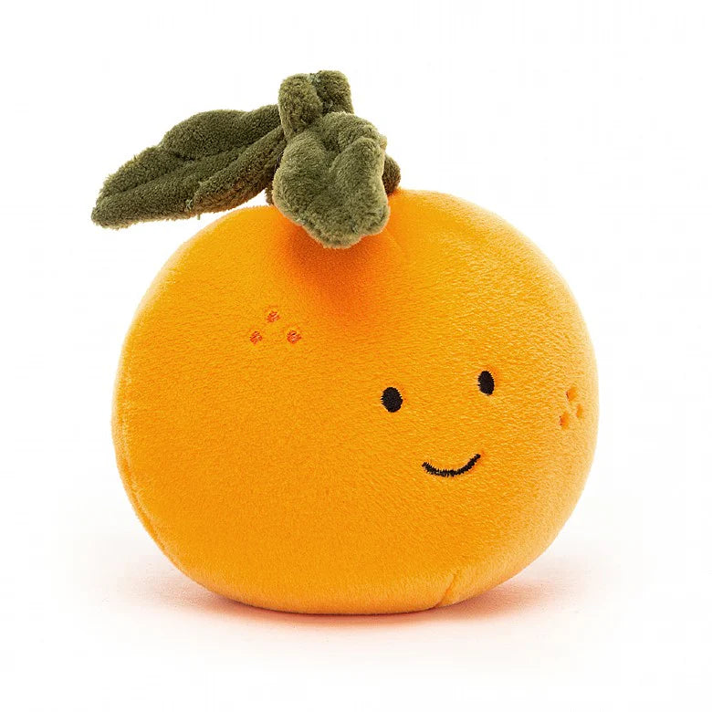 front view of Fabulous Fruit Orange Plush Toy.