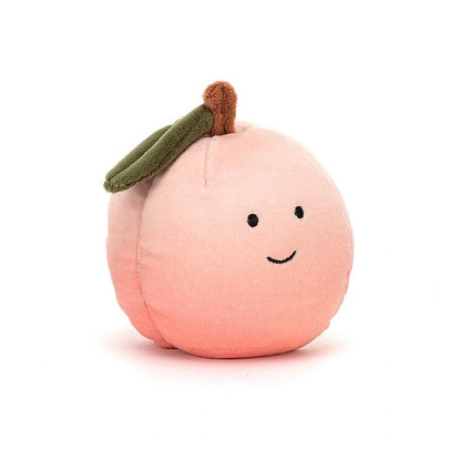 front view of Fabulous Fruit Peach Plush Toy.