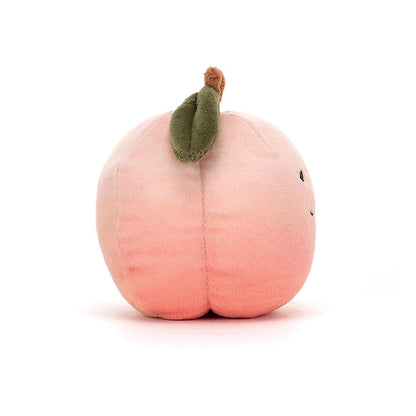 side view of Fabulous Fruit Peach Plush Toy.