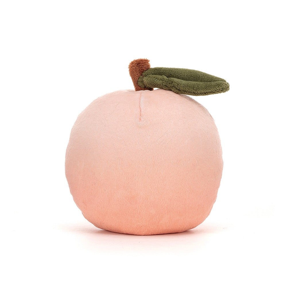 back view of Fabulous Fruit Peach Plush Toy.