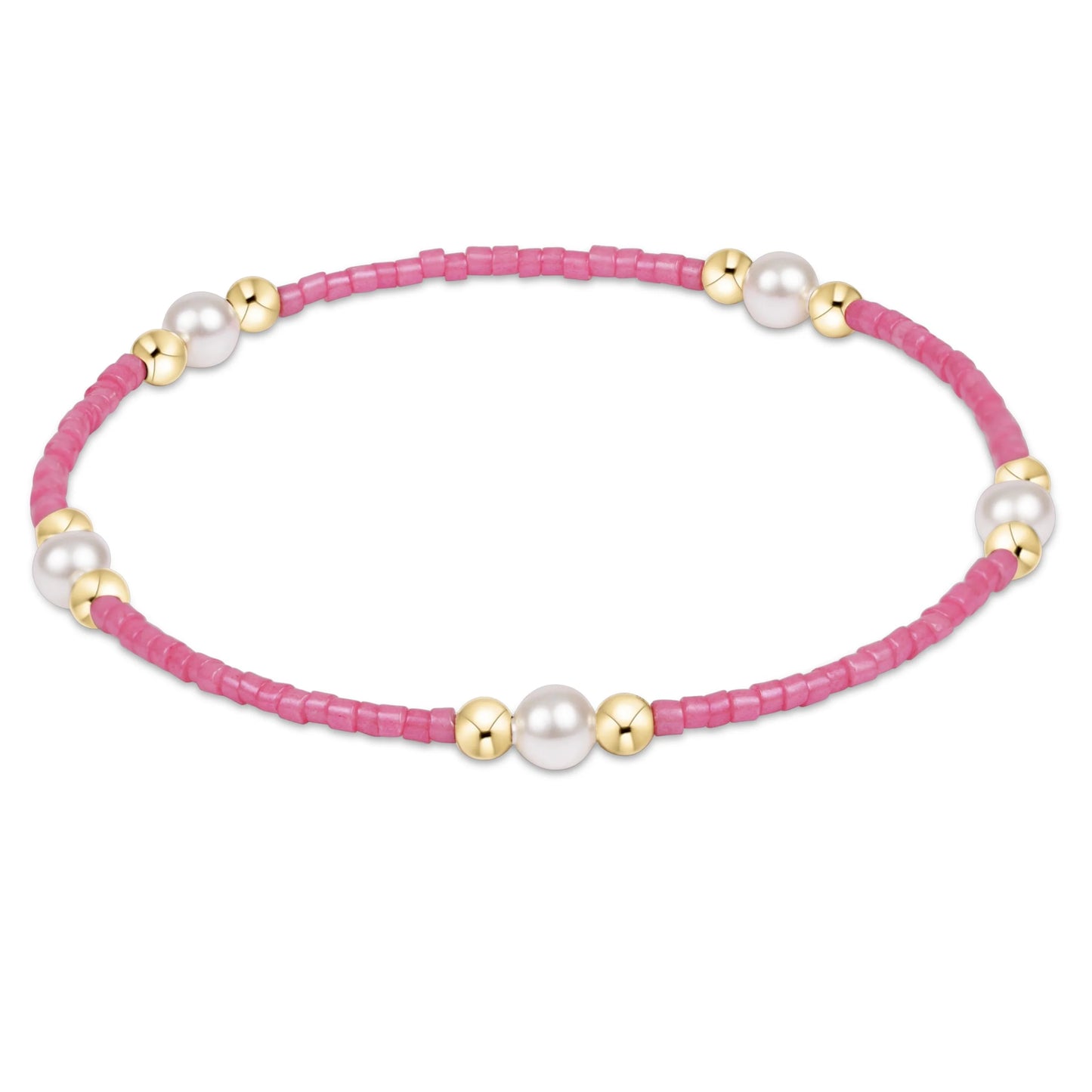 enewton hope purpose pearl bracelet - bubblegum against a white background