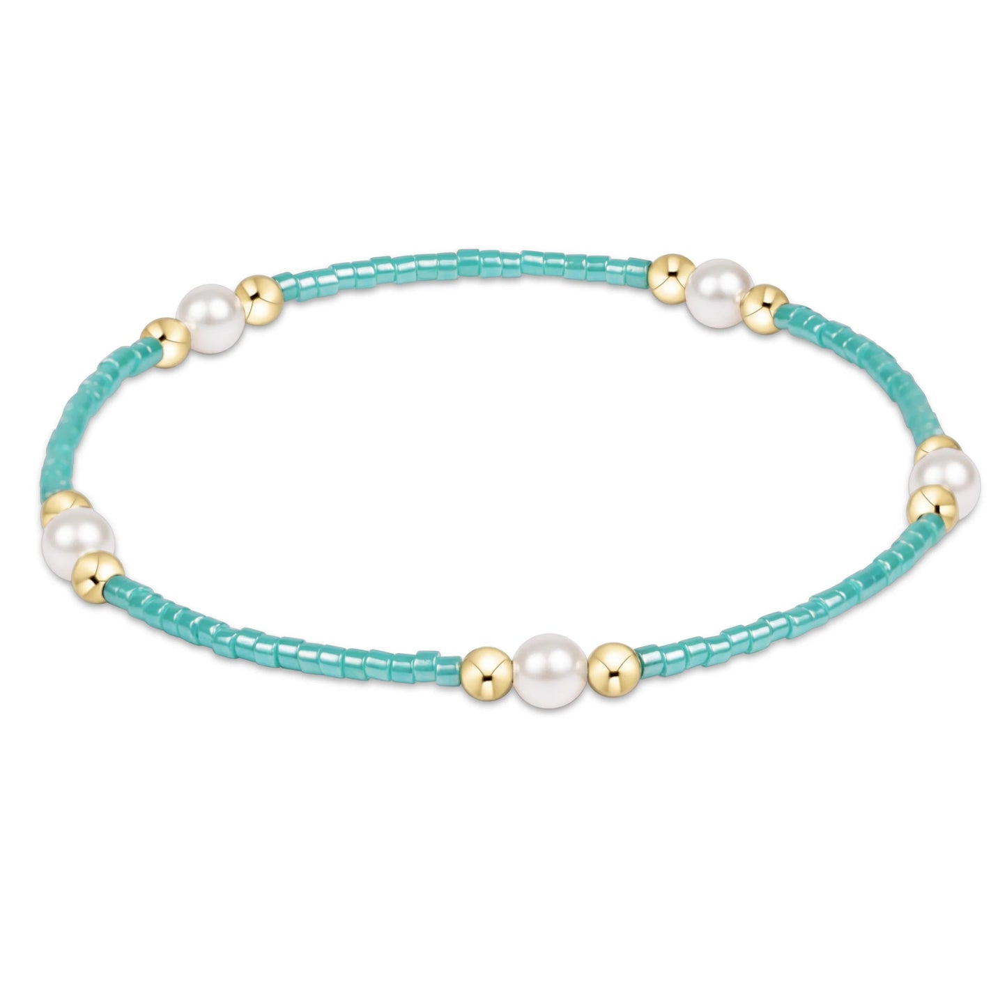 enewton hope purpose pearl bracelet - sea glass against a white background