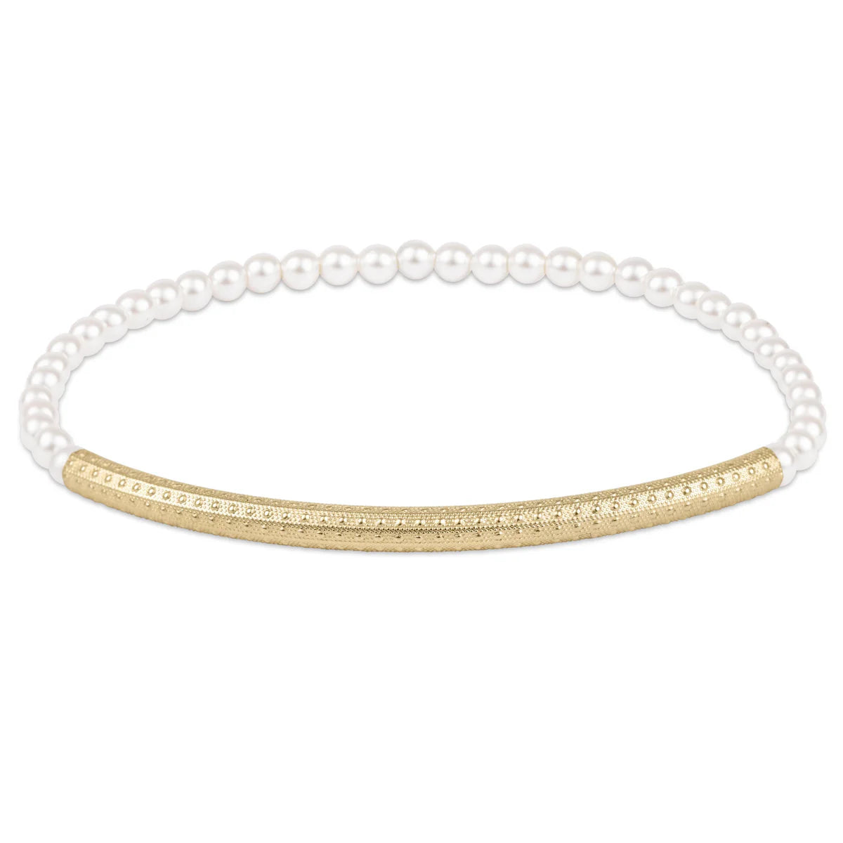 enewton bliss textured bar pearl bracelet