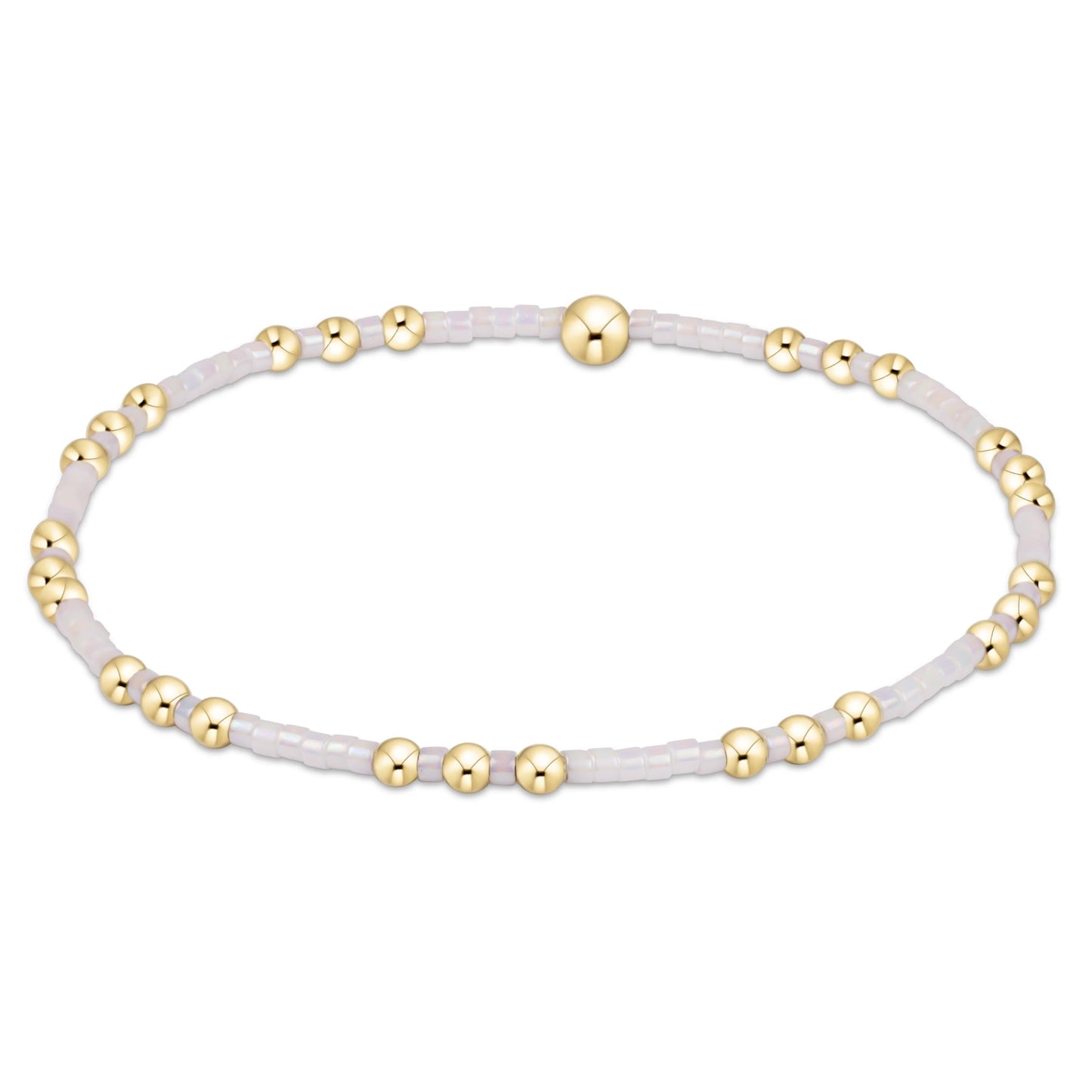enewton hope joy bracelet in silky white against a white background