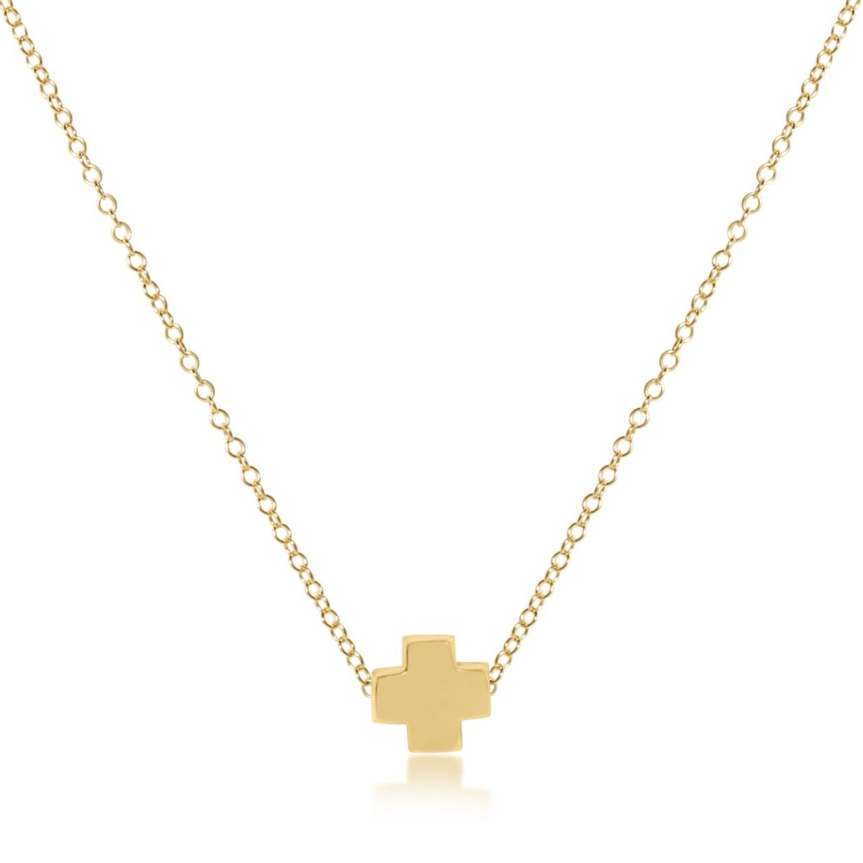 Signature Cross 16" Necklace Gold