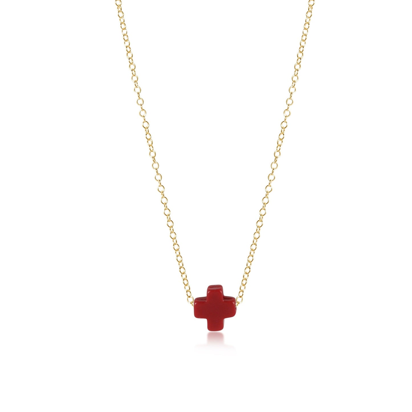 Signature Cross 16" Necklace with red cross