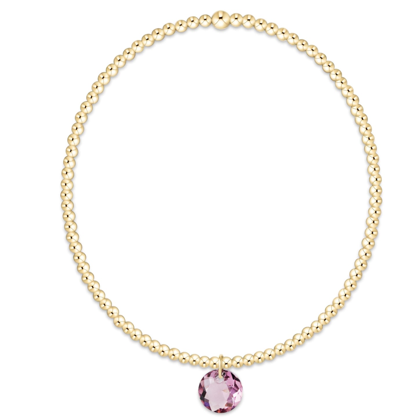 Classic Gold 2mm Bracelet - Reflection Small Charm 2