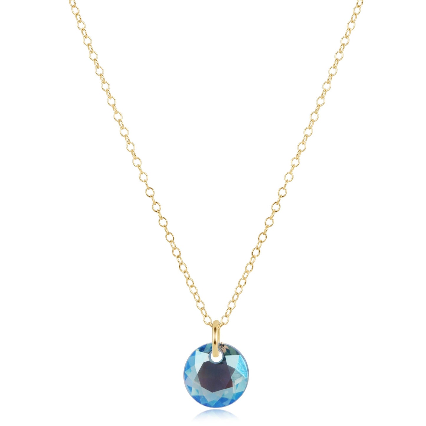 16" Necklace Gold Reflection Small Charm 3
