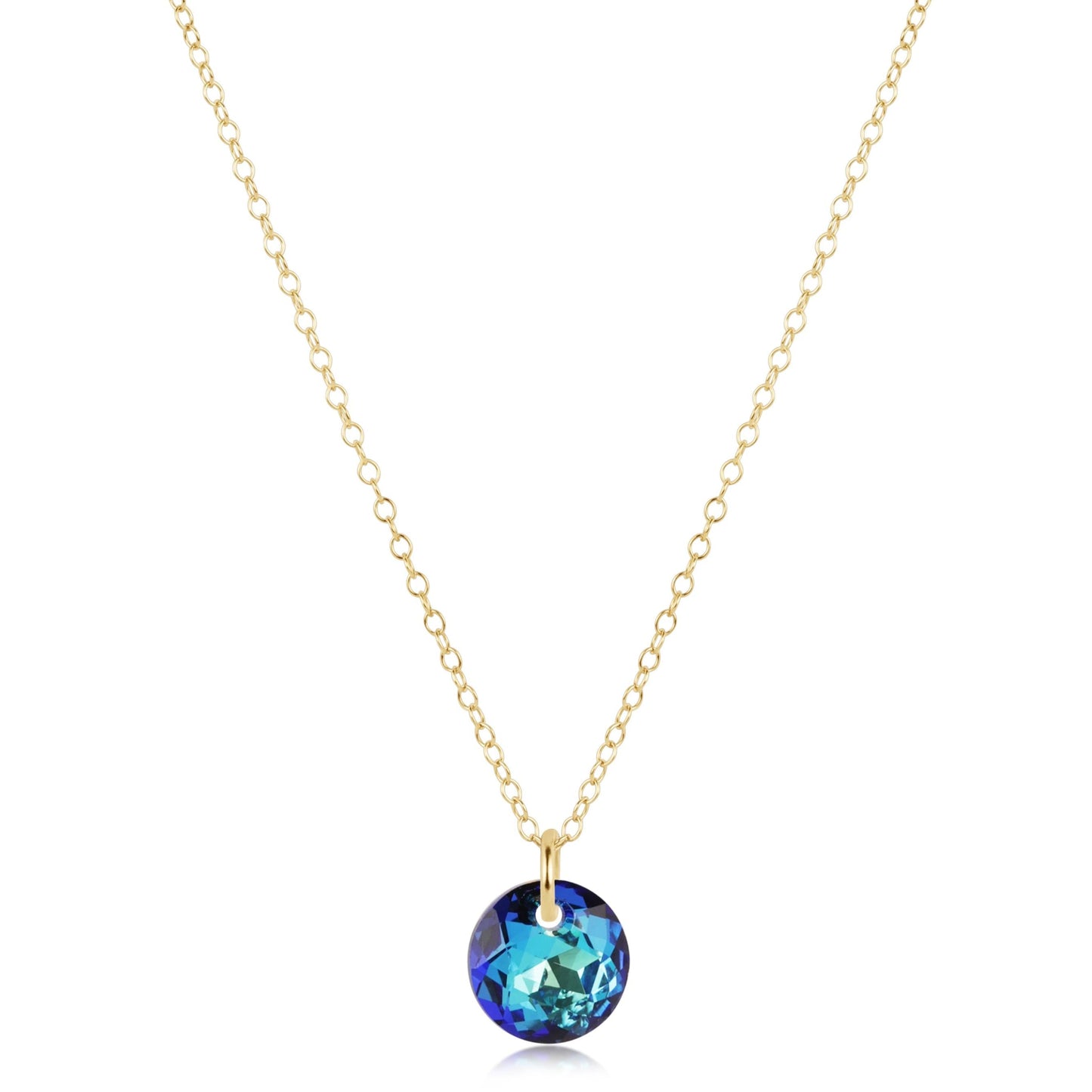 16" Necklace Gold Reflection Small Charm 12