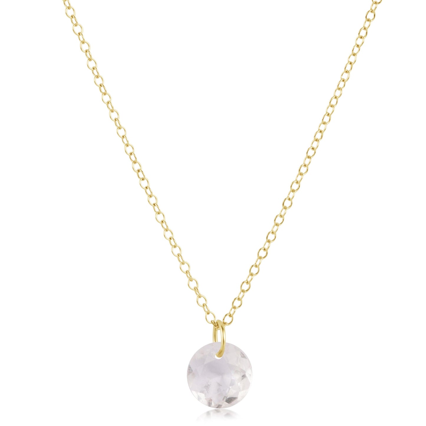 16" Necklace Gold Reflection Small Charm 4